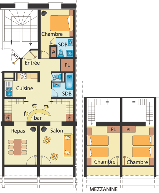 plan appartement duplex